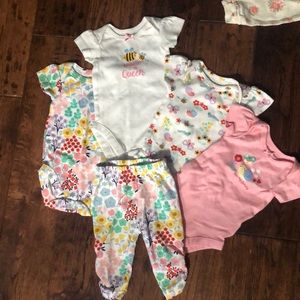 Baby Girl Lot - 0/3 months - 1 of the shirts worn once